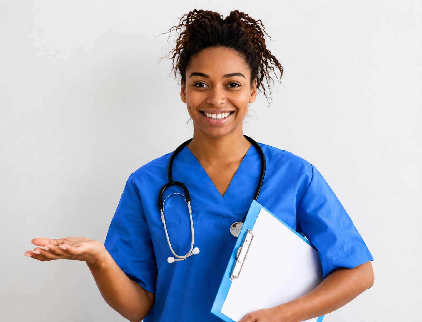Smiling healthcare professional