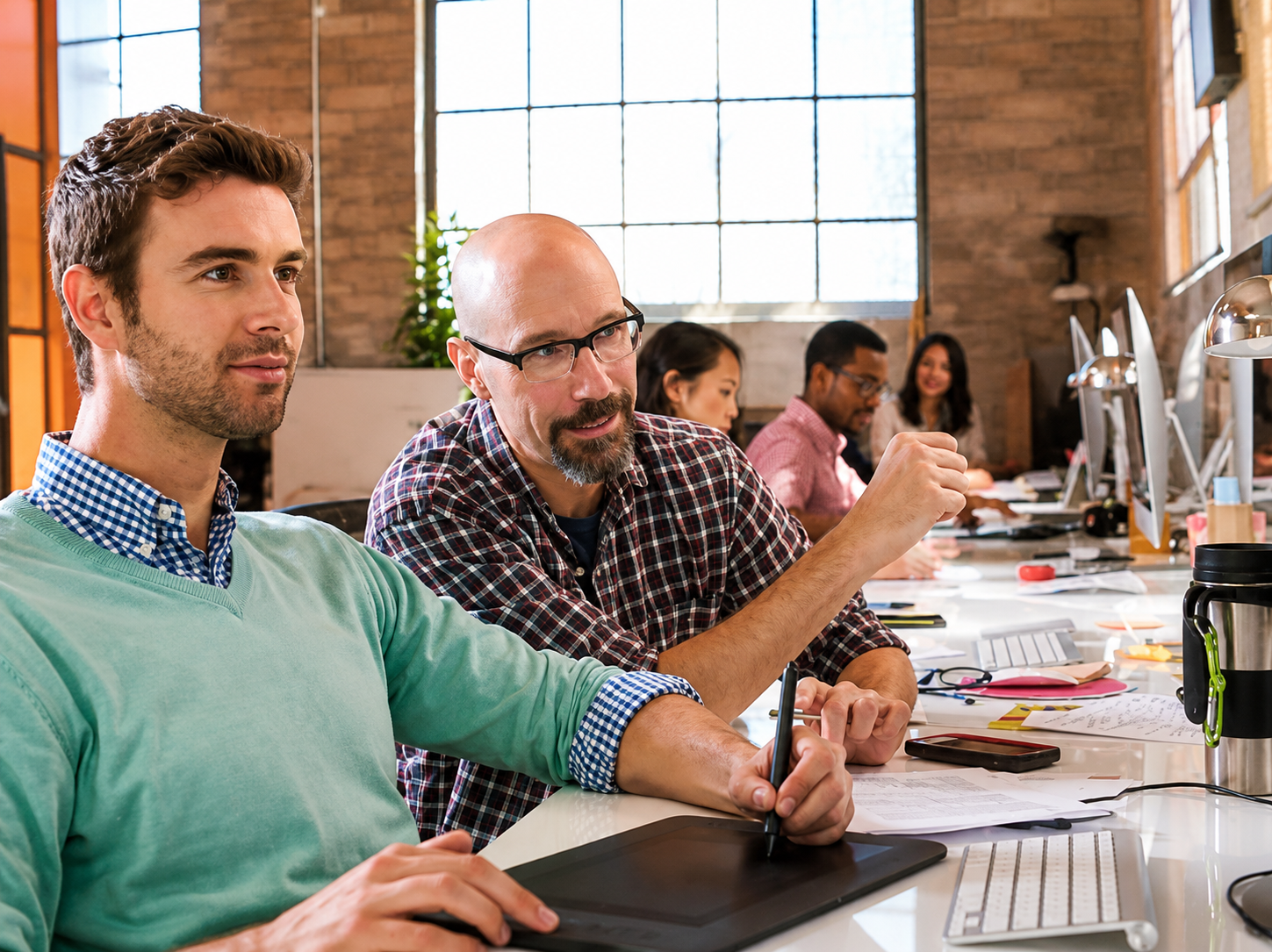Creative team working at a design agency