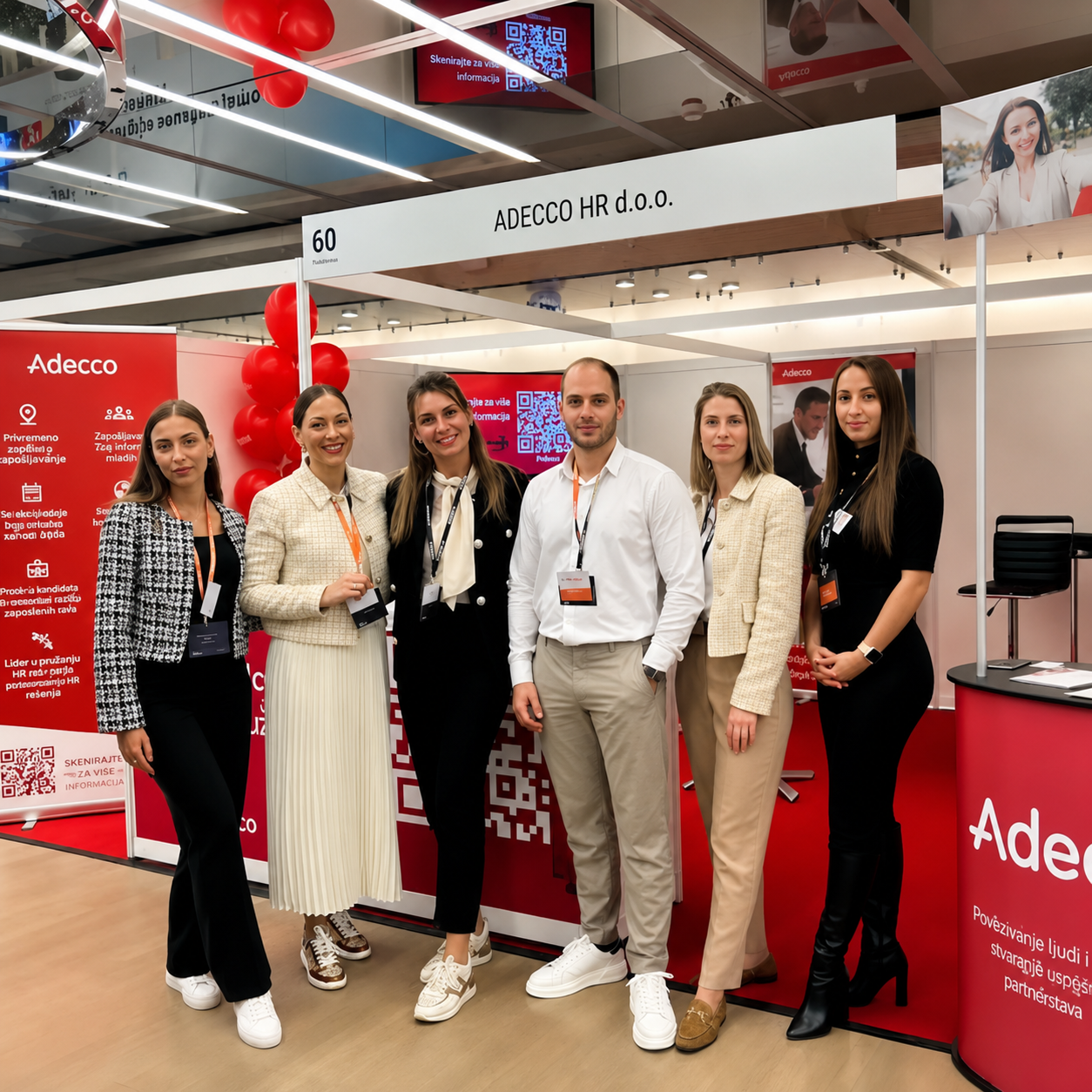 ADECCO team at a job fair stand